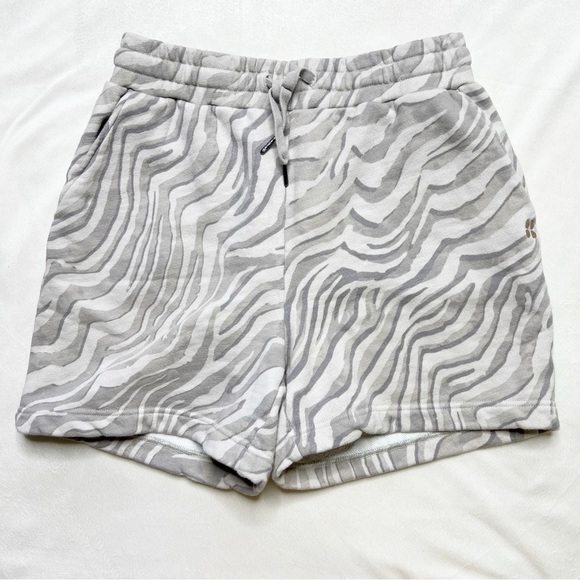Sweaty Betty Organic Cotton Animal Print Athletic Shorts French Terry - Picture 3 of 7